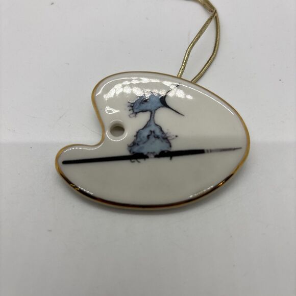 P Buckley Moss Pendant Brooch - Bird On A Brush 2003 - Picture 2 of 3